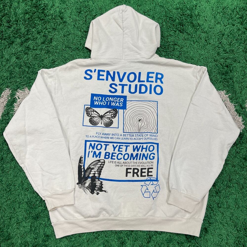 S’envelor Studios Streetwear Hoodie Sweater Gray size XXL 2XL B13